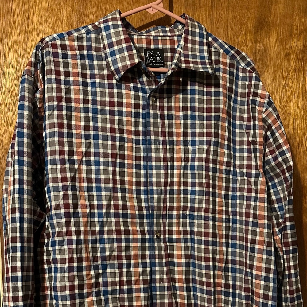 Men’s Jos A Bank Long Sleeve Button Down Shirt Size XL